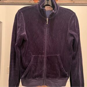 💙 Juicy Couture Velour Zip Up Jacket sz Medium